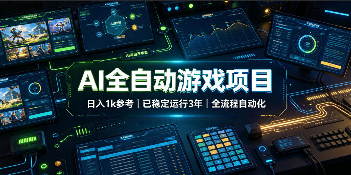 AI全自动游戏项目，日入1k，已稳定运行3年躺賺，全流程自动化！【揭秘】-翌晨科技网
