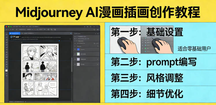 利用Midjourney AI人工智能轻松创作漫画插画教程，零基础创作完整漫画插画-翌晨科技网