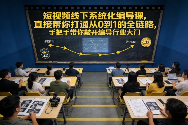 短视频线下系统化编导课，直接帮你打通从0到1的全链路，手把手带你敲开编导行业大门-翌晨科技网