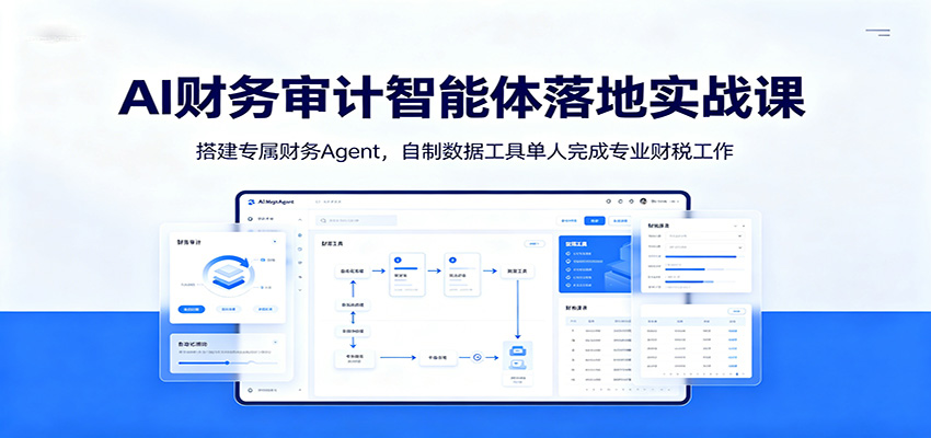 AI财务审计智能体落地实战课：搭建专属财务Agent，自制数据工具单人完成专业财税工作-翌晨科技网