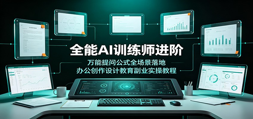 全能AI训练师进阶：万能提问公式全场景落地，办公创作设计教育副业实操教程-翌晨科技网