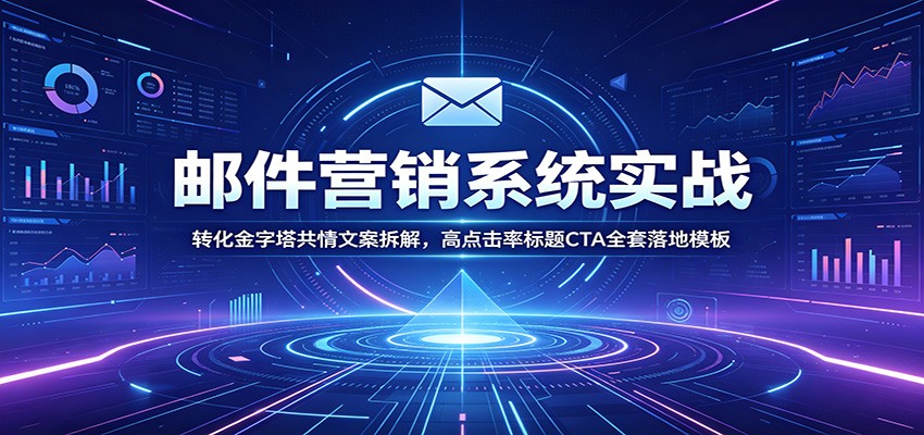 邮件营销系统实战：转化金字塔共情文案拆解，高点击率标题CTA全套落地模板-翌晨科技网