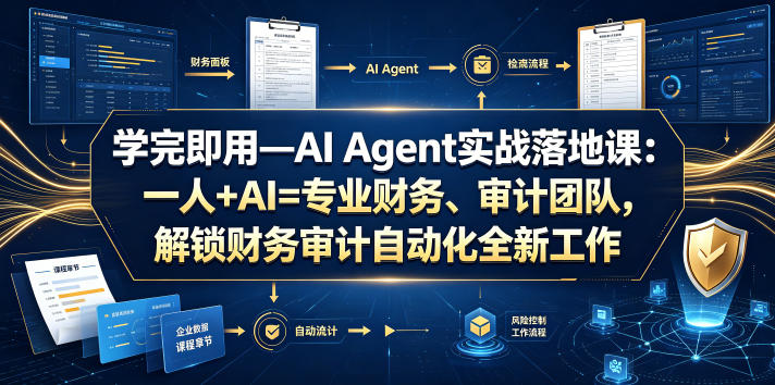 学完即用—AI Agent实战落地课：一人+AI=专业财务、审计团队，解锁财务审计自动化全新工作模式-翌晨科技网