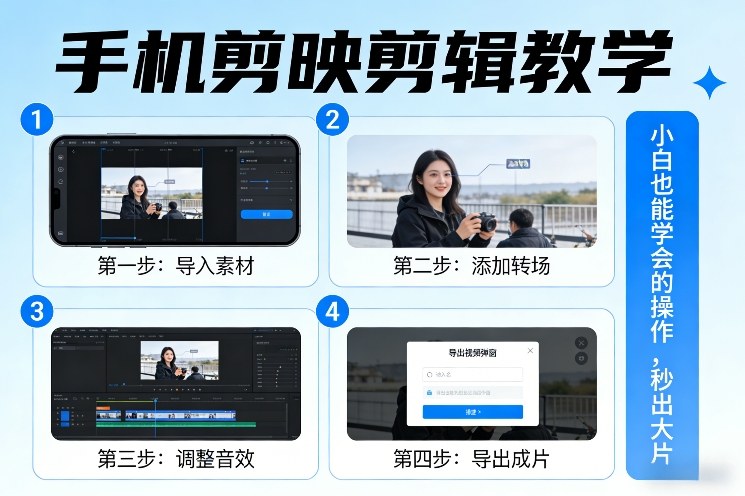 手机剪映剪辑教学，小白也能学会的操作，秒出大片-翌晨科技网