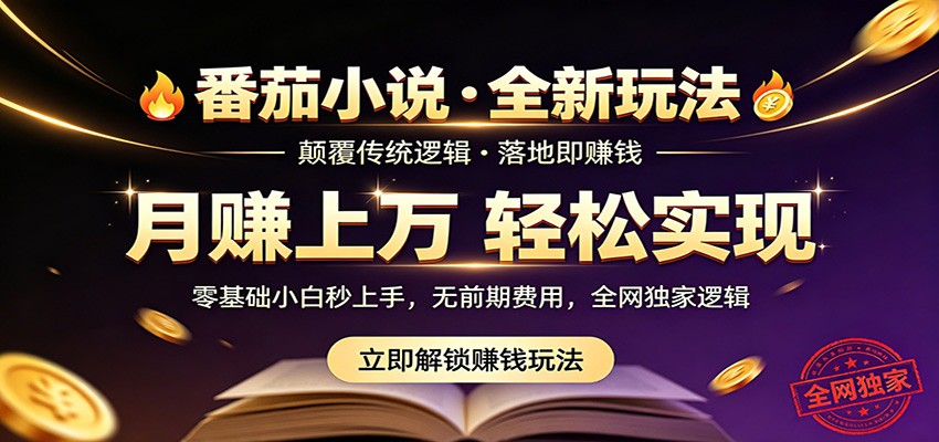 番茄小说5月最新独家玩法，稳定落地实测月入过万！-翌晨科技网
