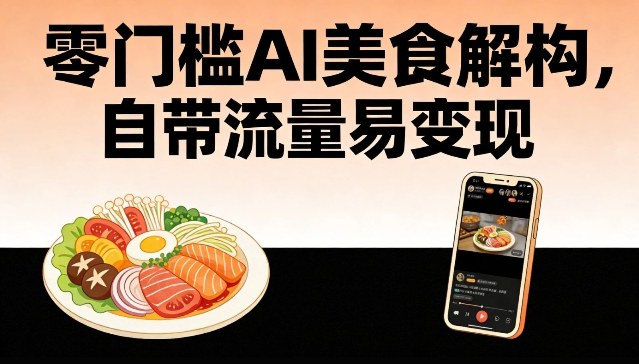 零门槛AI美食解构,自带流量易变现-翌晨科技网