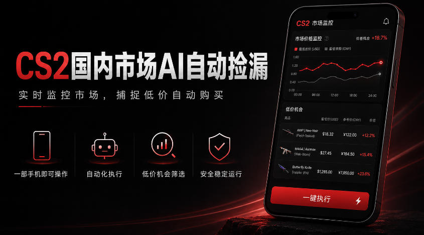 游戏市场AI自动监控，实时检测差价捡漏，简单轻松，日入300+【揭秘】-翌晨科技网