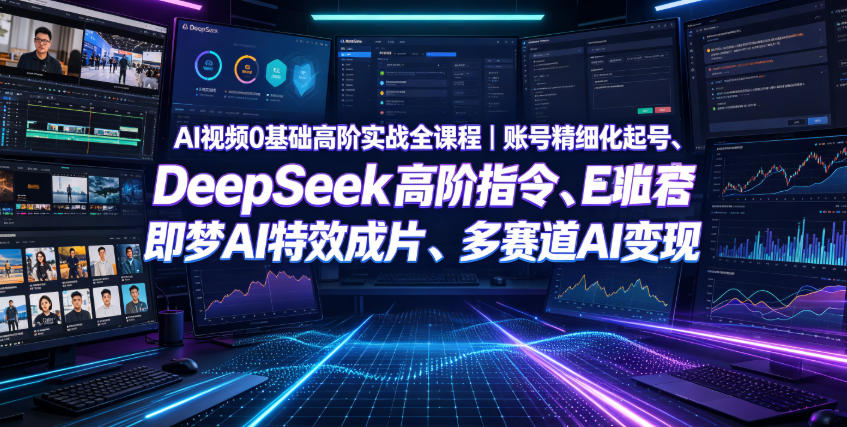 AI视频0基础高阶实战全课程｜账号精细化起号、DeepSeek高阶指令、即梦AI特效成片、多赛道AI短视频量产变现-翌晨科技网