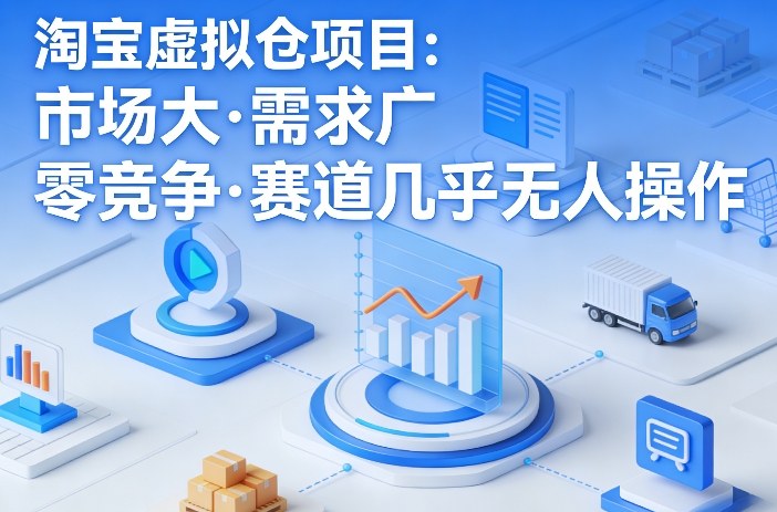 淘宝虚拟仓项目，市场大，需求广，零竞争，赛道几乎没人操作-翌晨科技网