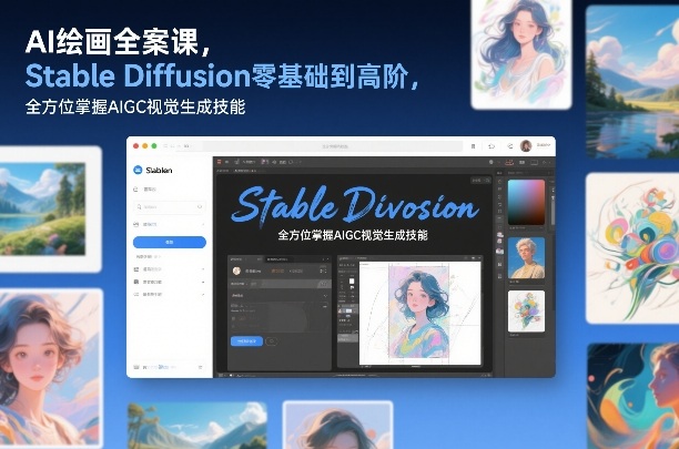 AI绘画全案课，Stable Diffusion零基础到高阶，全方位掌握AIGC视觉生成技能-翌晨科技网