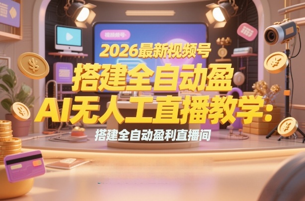 2026最新视频号AI无人直播教学：搭建全自动盈利直播间，低成本开启副业变现-翌晨科技网