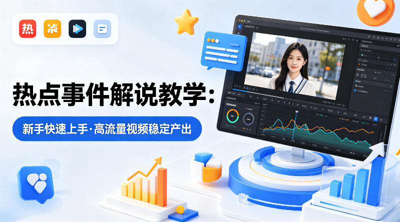 某大V的热点事件解说教学，新手也能快速上手，稳定产出高流量解说视频-翌晨科技网