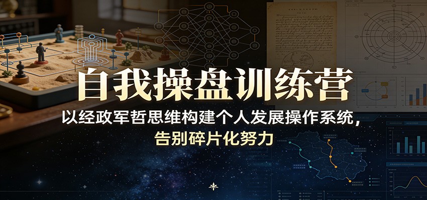 自我操盘训练营：以经政军哲思维构建个人发展操作系统，告别碎片化努力-翌晨科技网