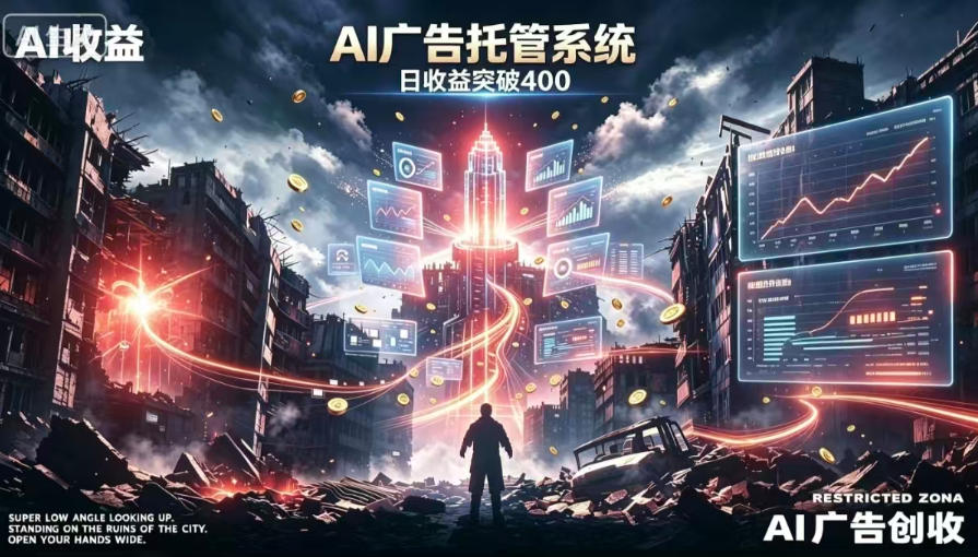 AI智能广告，全自动化运行，单日可达400+，小白新手0基础上手【揭秘】-翌晨科技网