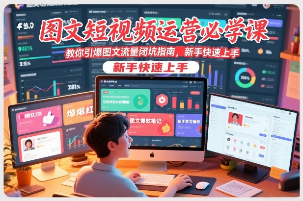 图文短视频运营必学课，教你引爆图文流量闭坑指南，新手快速上手-翌晨科技网
