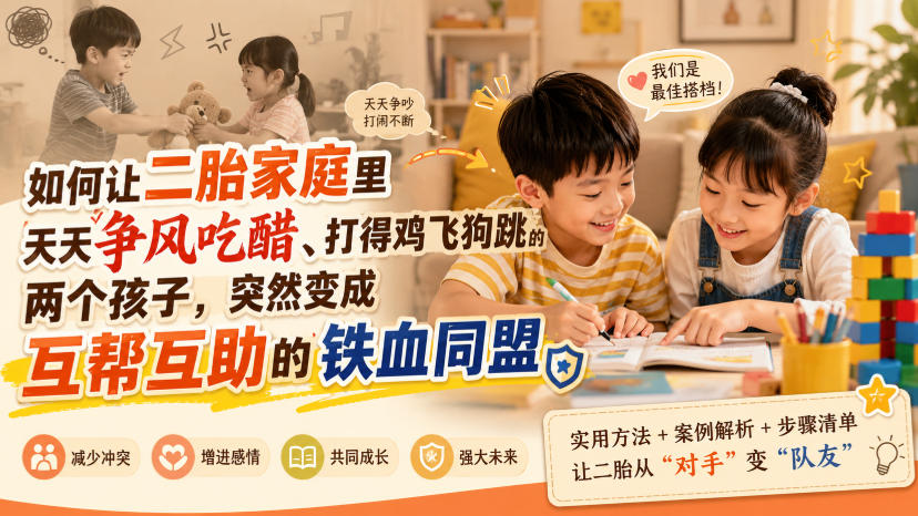 付费文章：如何让二胎家庭里天天争风吃醋、打得鸡飞狗跳的两个孩子，突然变成互帮互助的铁血同盟？-翌晨科技网
