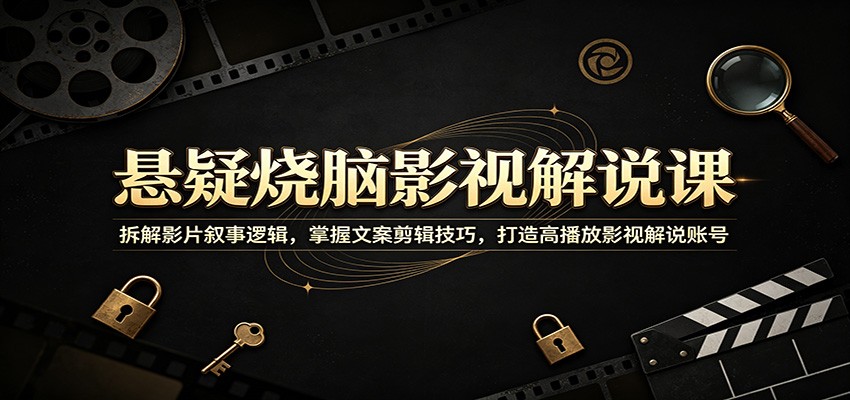 悬疑烧脑影视解说课:拆解影片叙事逻辑,掌握文案剪辑技巧,打造高播放影视解说账号-翌晨科技网