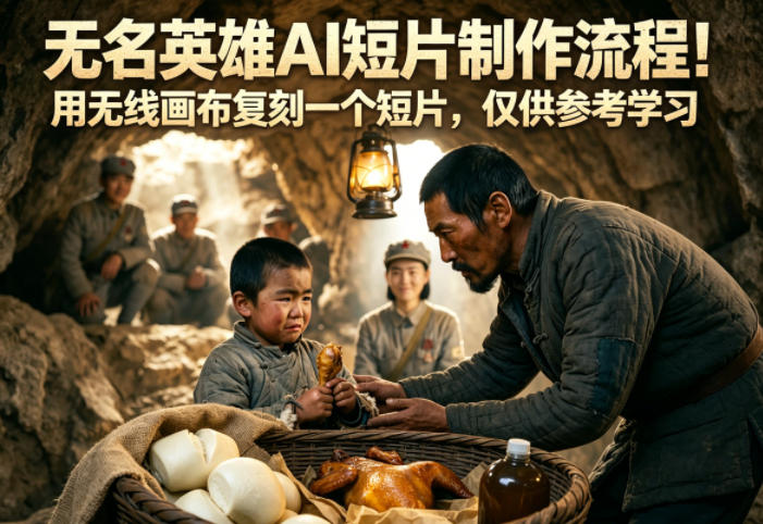 无名英雄AI短片制作流程！用无线画布复刻一个短片，仅供参考学习-翌晨科技网