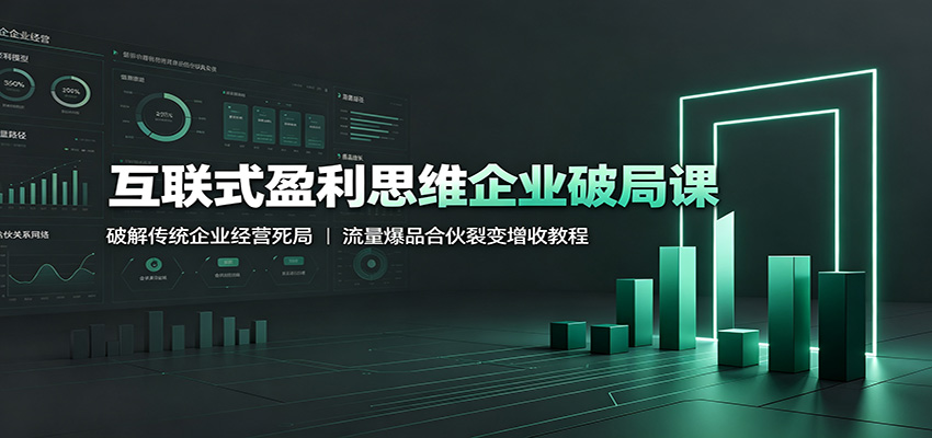 互联式盈利思维企业破局课：破解传统企业经营死局，流量爆品合伙裂变增收教程-翌晨科技网
