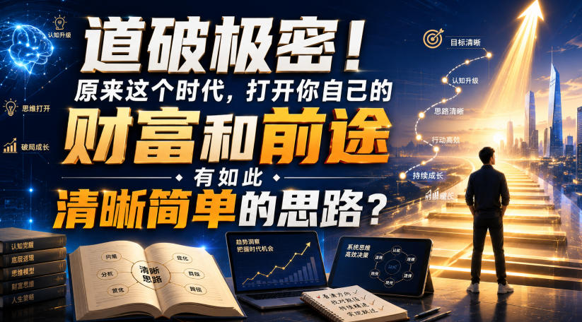 公众号灏泽异谈付费文：道破极密！原来这个时代，打开你自己的财富和前途，有如此清晰简单的思路？！-翌晨科技网