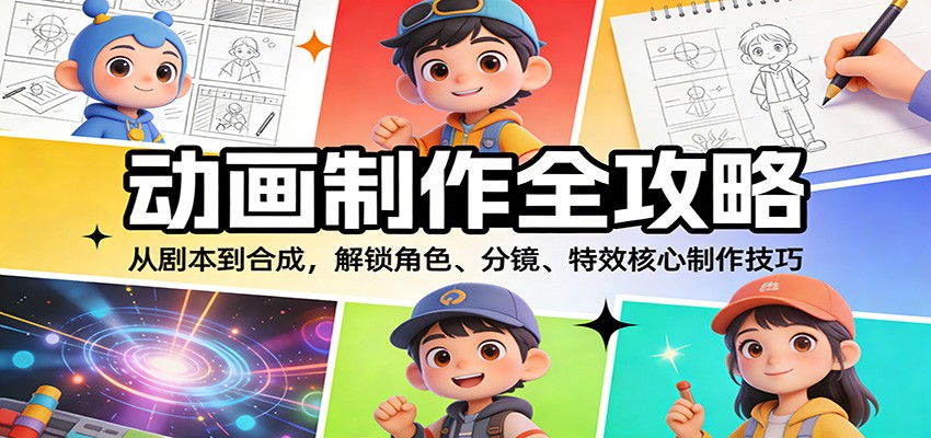 动画制作全攻略：从剧本到合成，解锁角色、分镜、特效核心制作技巧-翌晨科技网