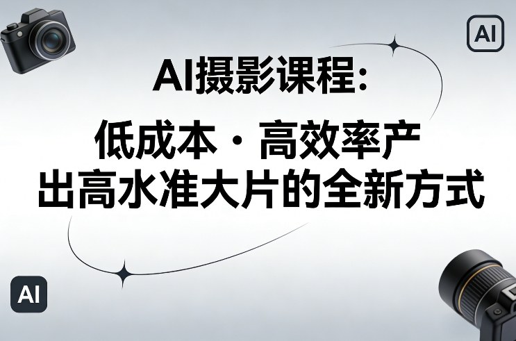 AI摄影课程，低成本高效率产出高水准大片的全新方式-翌晨科技网