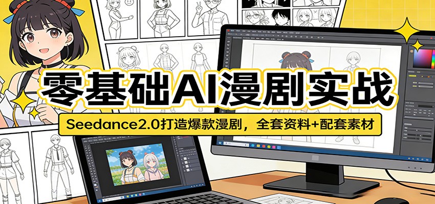 零基础AI漫剧实战：Seedance2.0打造爆款漫剧，全套资料+配套素材-翌晨科技网