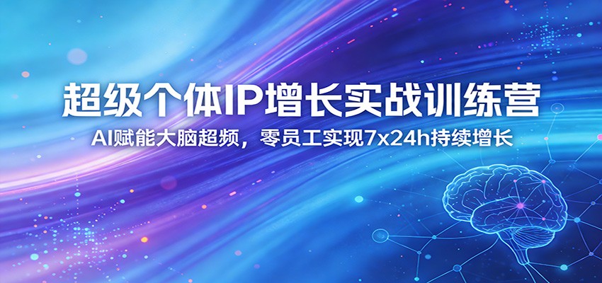 超级个体IP增长实战训练营：AI赋能大脑超频，零员工实现7x24h持续增长（更新）-翌晨科技网