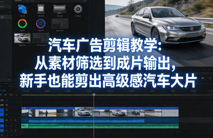 汽车广告剪辑教学：从素材筛选到成片输出，新手也能剪出高级感汽车大片-翌晨科技网