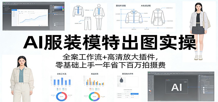 AI服装模特出图实操：全案工作流+ 高清放大插件，零基础上手一年省下百万拍摄费-翌晨科技网