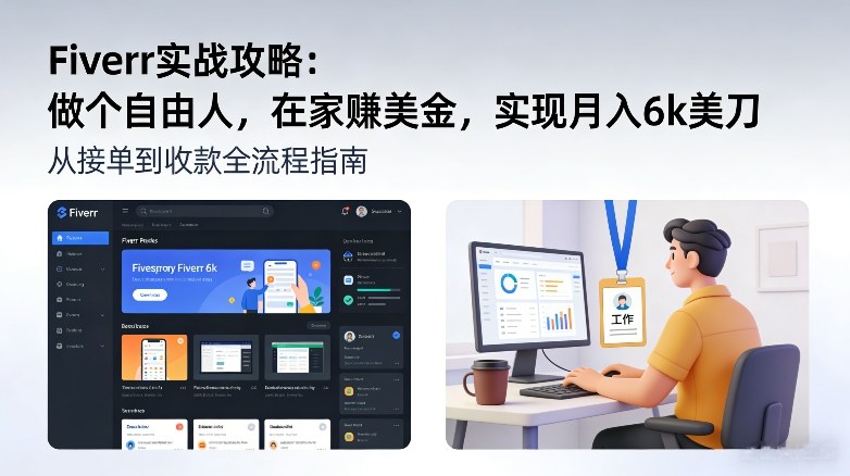 Fiverr实战攻略，做个自由人，在家賺美金，实现月入6k美刀-翌晨科技网