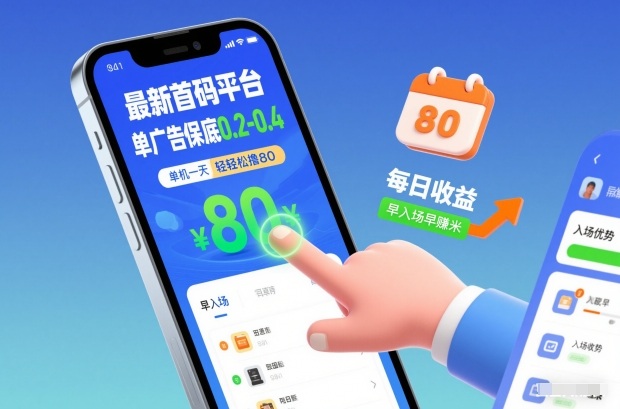 最新首码平台,单广告保底0.2-0.4,单机一天轻松撸80,早入场早賺米【揭秘】-翌晨科技网