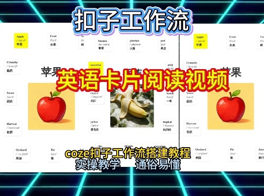【一键生成英语卡片单词阅读工作流】2026保姆级教程，Coze工作流一键搭，英语单词卡片+阅读练习直接搞定-翌晨科技网