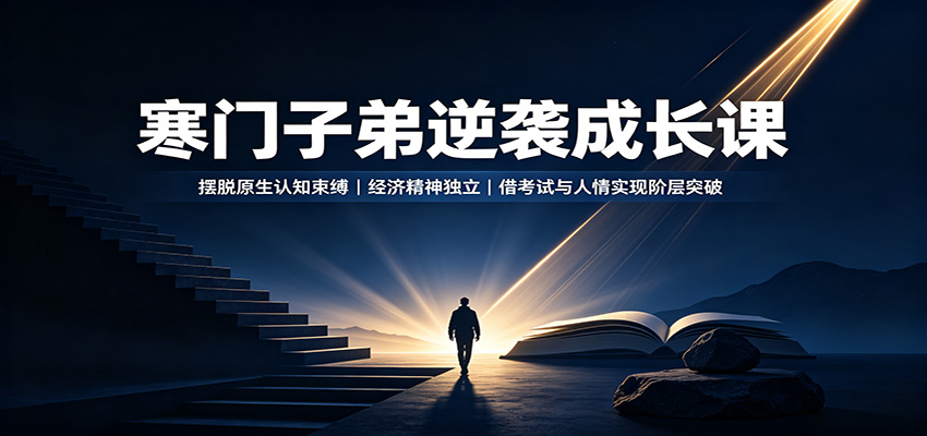 寒门子弟逆袭成长课:摆脱原生认知束缚,经济精神独立,借考试与人情实现阶层突破-翌晨科技网