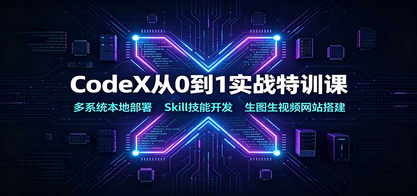 CodeX从0到1实战特训课：多系统本地部署，Skill技能开发，生图生视频网站搭建-翌晨科技网