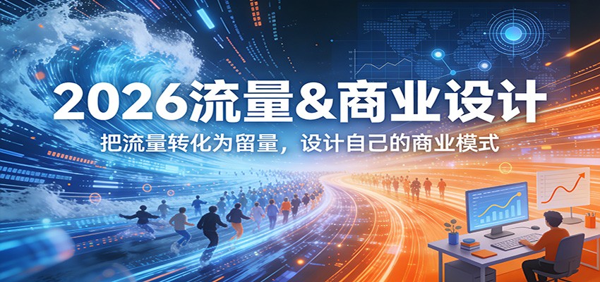 2026流量&商业设计，把流量转化为留量，设计自己的商业模式-翌晨科技网