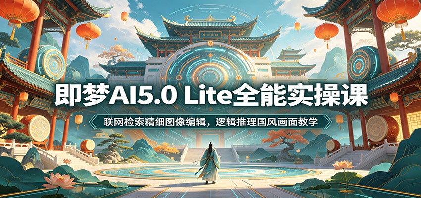 即梦AI5.0 Lite全能实操课：联网检索精细图像编辑，逻辑推理国风画面教学-翌晨科技网