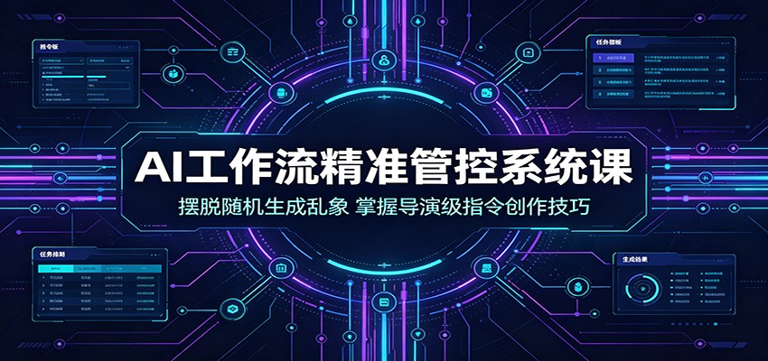 AI工作流精准管控系统课：摆脱随机生成乱象，掌握导演级指令创作技巧-翌晨科技网
