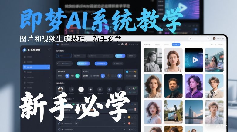 即梦AI系统教学，图片和视频生成技巧，新手必学-翌晨科技网