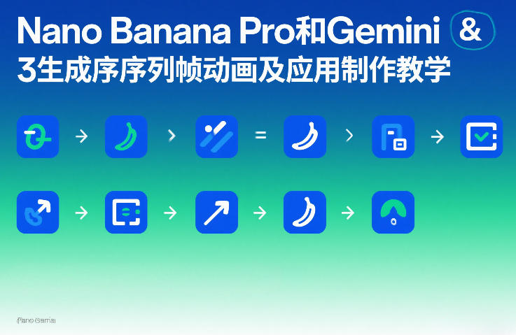 Nano Banana Pro和Gemini 3生成序列帧动画及应用制作教学-翌晨科技网