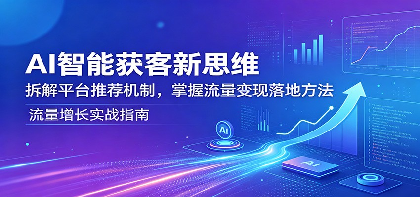 AI智能获客新思维：拆解平台推荐机制，掌握流量变现落地方法-翌晨科技网