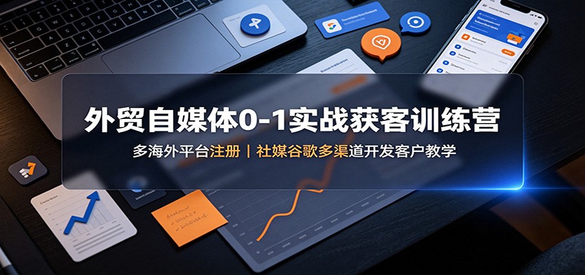 外贸自媒体0-1实战获客训练营：多海外平台注册，社媒谷歌多渠道开发客户教学-翌晨科技网