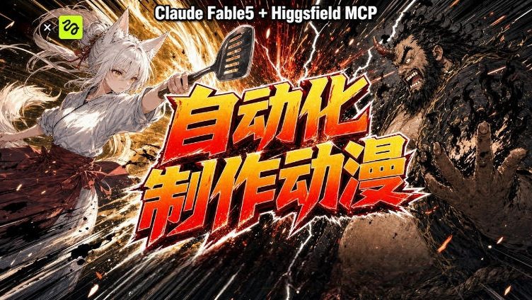 AI自动化动漫制作！Claude Fable 5接入Higgsfield MCP，直接生成完整创意内容-翌晨科技网