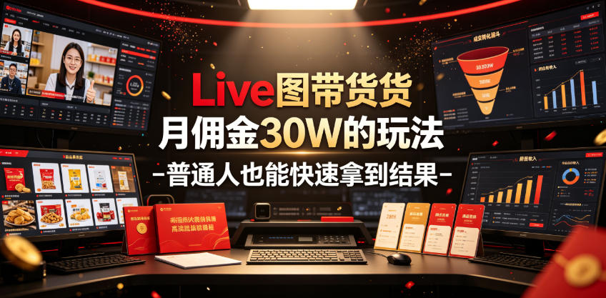 Live图带货月佣金30W的玩法-普通人也能快速拿到结果-翌晨科技网