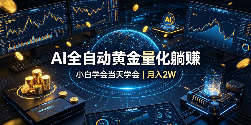 AI全自动黄金量化躺賺：小白学会当天学会，月入2W！【揭秘】-翌晨科技网