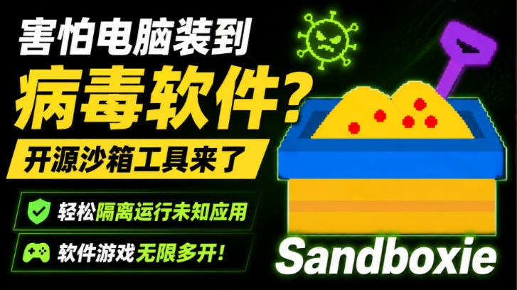 害怕电脑装到病毒软件？开源沙箱工具来了，轻松隔离运行未知应用，还能软件游戏无限多开！Sandboxie-翌晨科技网