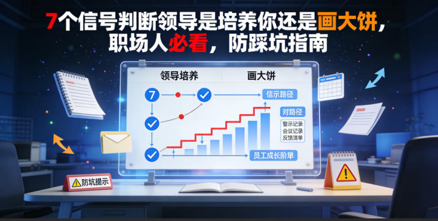 付费文章：7个信号判断领导是培养你还是画大饼，职场人必看，防踩坑指南-翌晨科技网