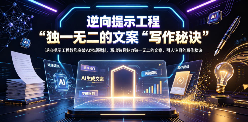 逆向提示工程教您突破AI常规限制，写出独具魅力独一无二的文案，引人注目的写作秘诀【原创双语字幕】-翌晨科技网