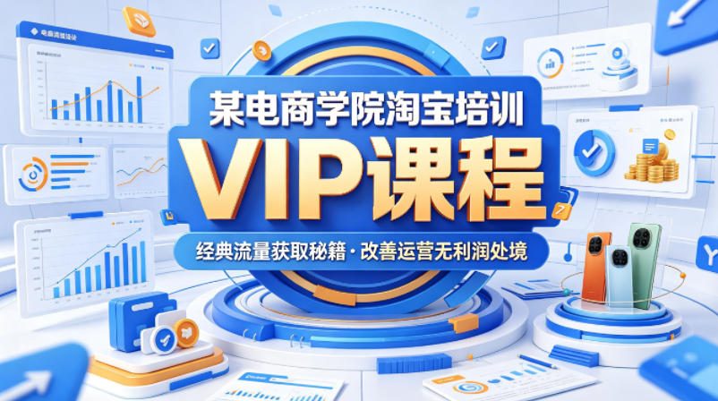 某电商学院淘宝培训VIP课程，各种经典有用的流量获取秘籍，改善运营产品没利润的处境（2026年5月）-翌晨科技网