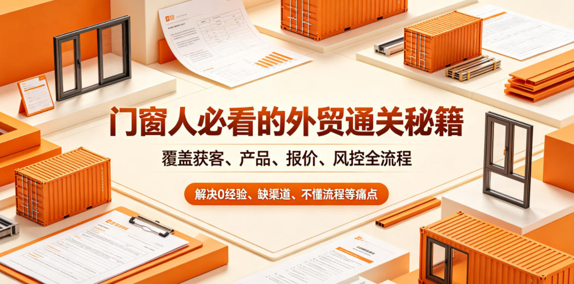 门窗人必看的外贸通关秘籍，块覆盖获客、产品、报价、风控全流程，解决0经验、缺渠道、不懂流程等痛点-翌晨科技网